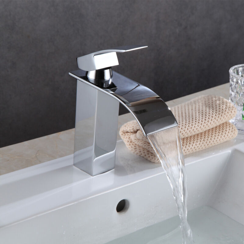 Waterfall Bathroom Sink Counter Taps Basin Mixer - Cints and Home
