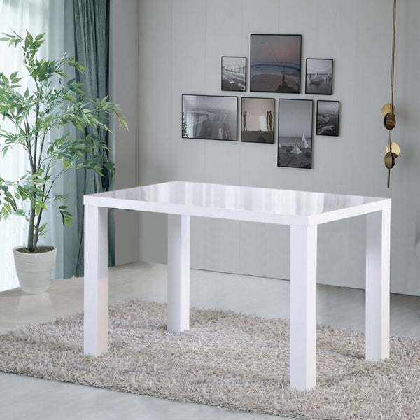 Wood White High Gloss Dining Table Dining Room