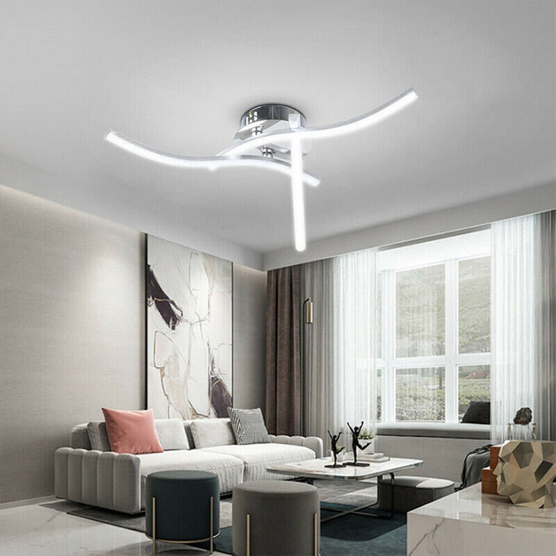 Modern LED Ceiling Light 3 Wave Lights Living Room Bedroom - Cints and Home