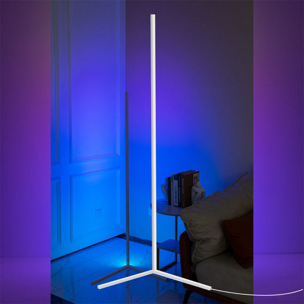 Modern LED Corner Floor Lamp Minimalist White