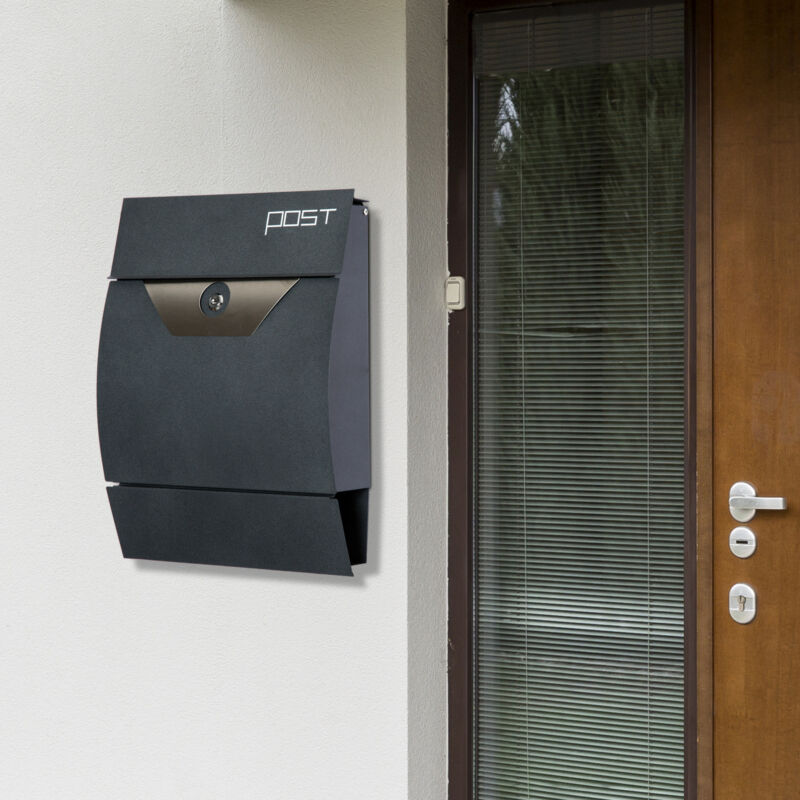 Wall-mounted Mail Box Post Letter Lockable