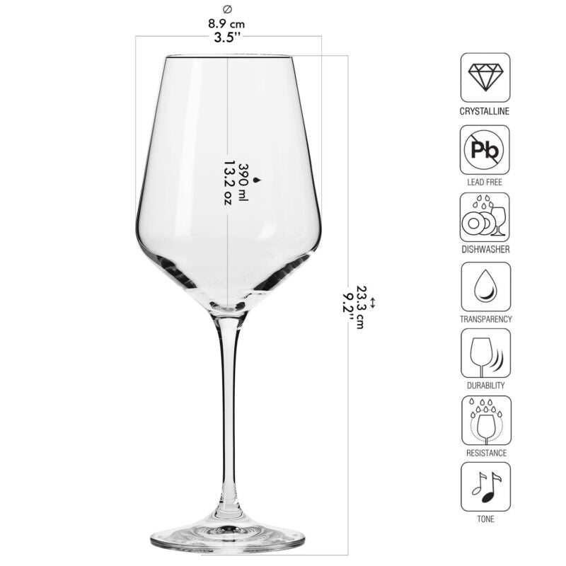 Large White Wine Glasses Set of 6 - Cints and Home
