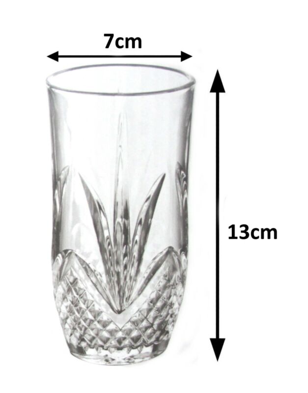6 Highball Tumblers Long Drink Glasses Juice Water