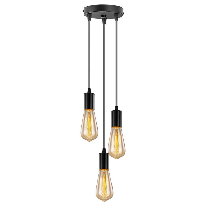 Industrial Ceiling Pendant Light 3 Lamp Shade Fittings