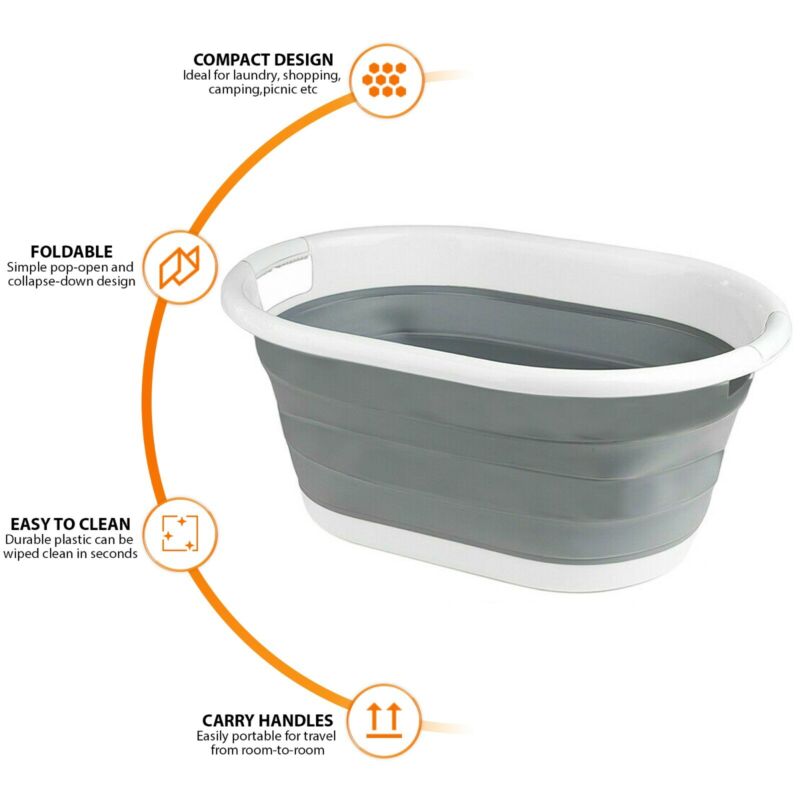 Foldable Collapsible Laundry Basket