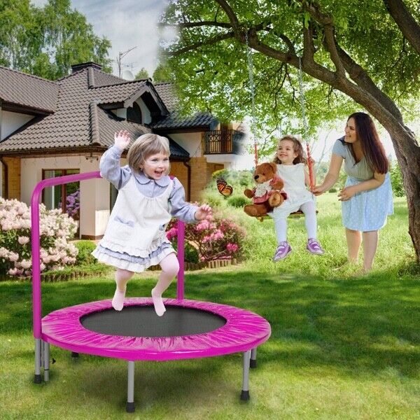 Trampoline Rebounder for Kids 36" Pink Fitness - Cints and Home