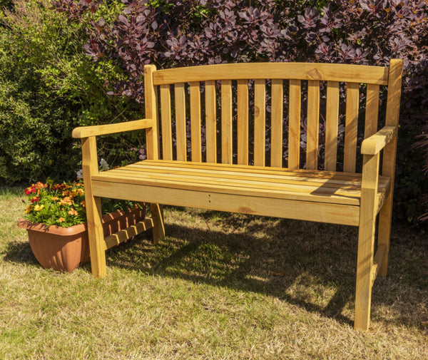Woodside Outdoor Wooden 2 Seater Bench Garden Patio Furniture - Cints and Home