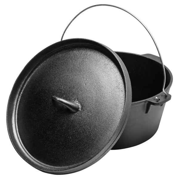 Cast Iron Casserole Dish Pot Pan Cooking Camping