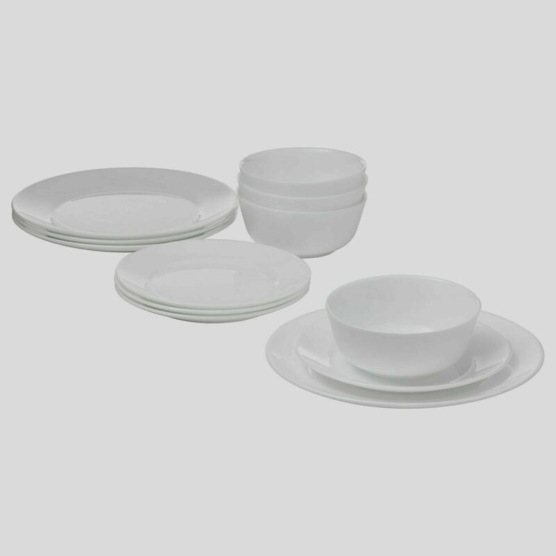 Tempered opal glass Microwave-safe dinner set