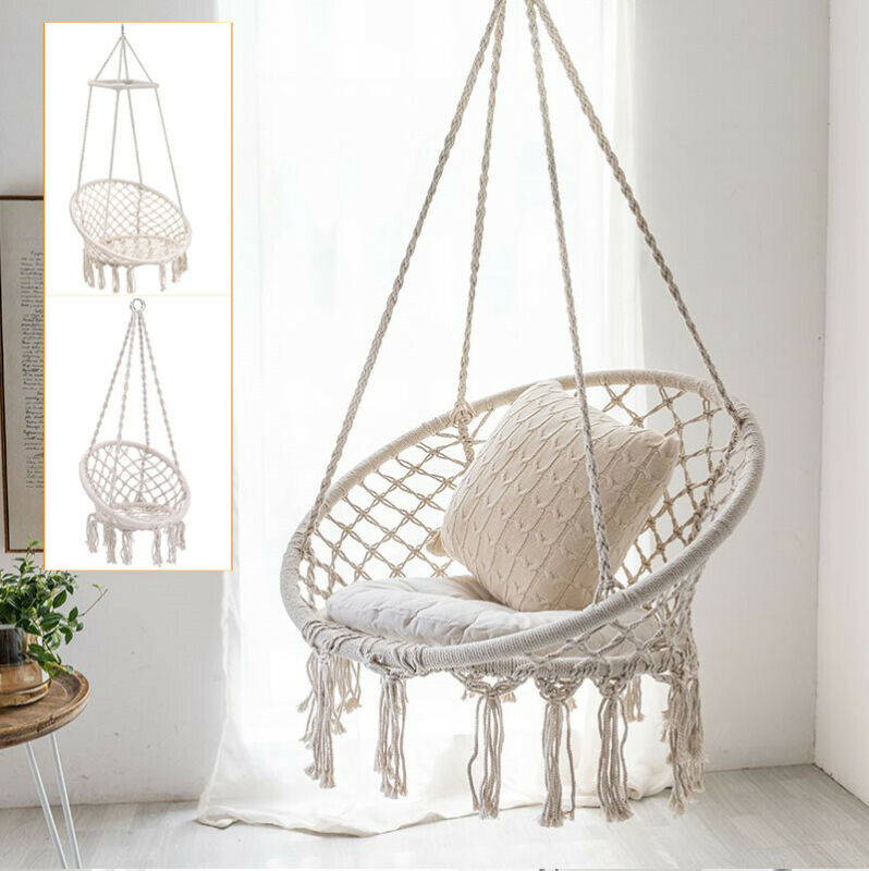 Hanging Rope Made Hammock Swing Chair - Cints and Home