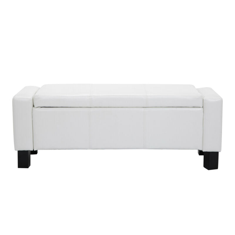 Hallway/Bedroom Storage Bench With Leather Seat - Cints and Home
