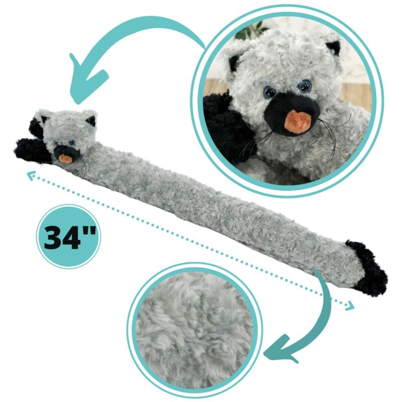 Novelty Draught Excluder Dog Cat Design Fabric Fleece Draft Door Stopper Cushion - Cints and Home
