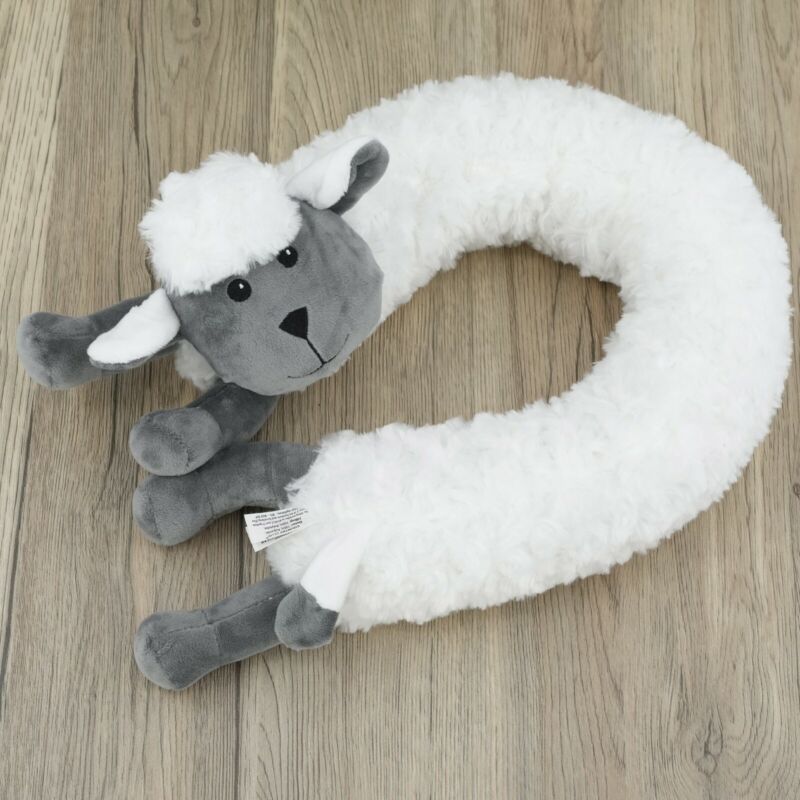 Novelty Draught Excluder Sheep Design Fabric Fleece Draft Door Stopper Cushion - Cints and Home