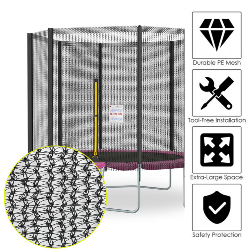 Kids Trampoline Replacement Safety Net Enclosure