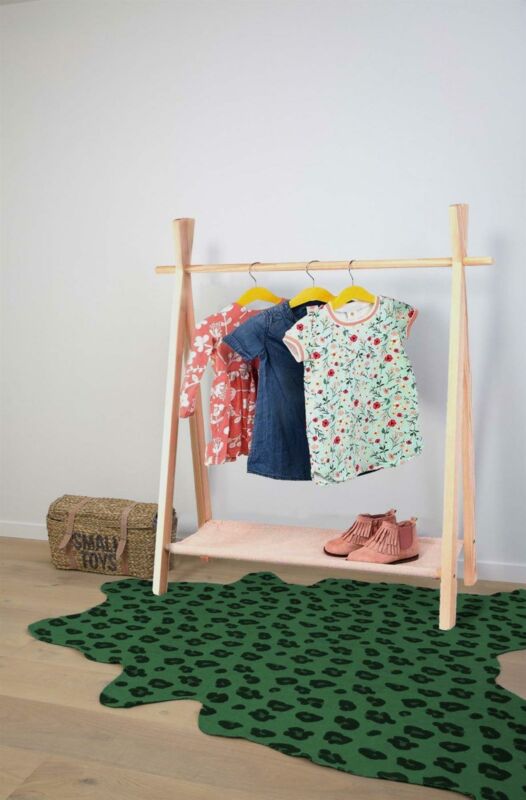 Childrens Clothes Rail Coat Rack Kids Wooden Hanging - Cints and Home