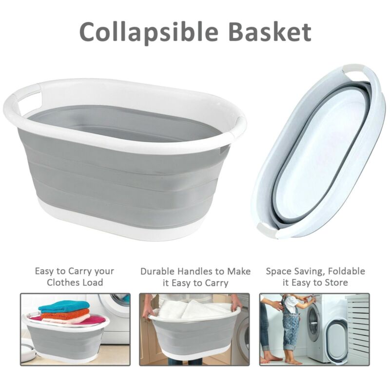 Foldable Collapsible Laundry Basket
