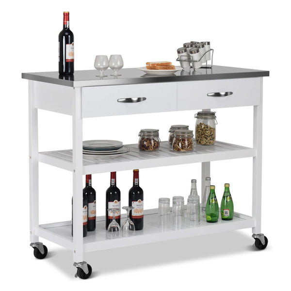 Kitchen Trolley Rolling Island serving cart - Cints and Home