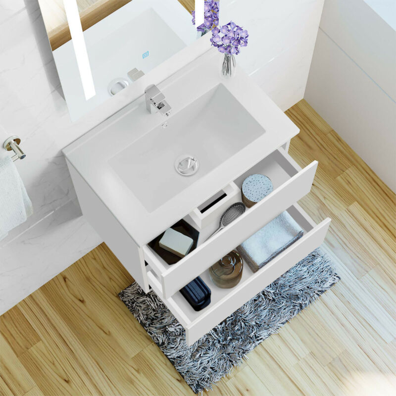Floor Standing Bathroom Vanity Unit and Sink Basin