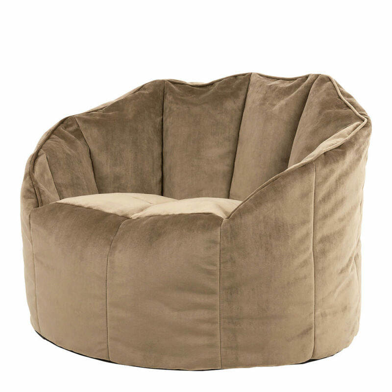 Velvet Oyster Bean Bag Accent Chair