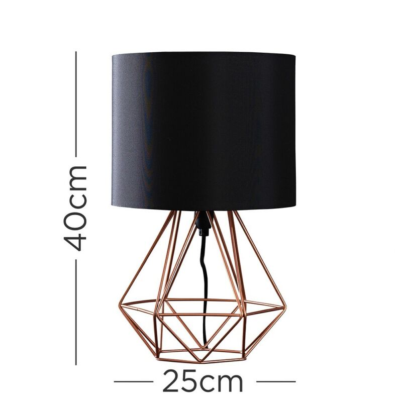 Bedside Table Lamp Industrial Metal Living Room