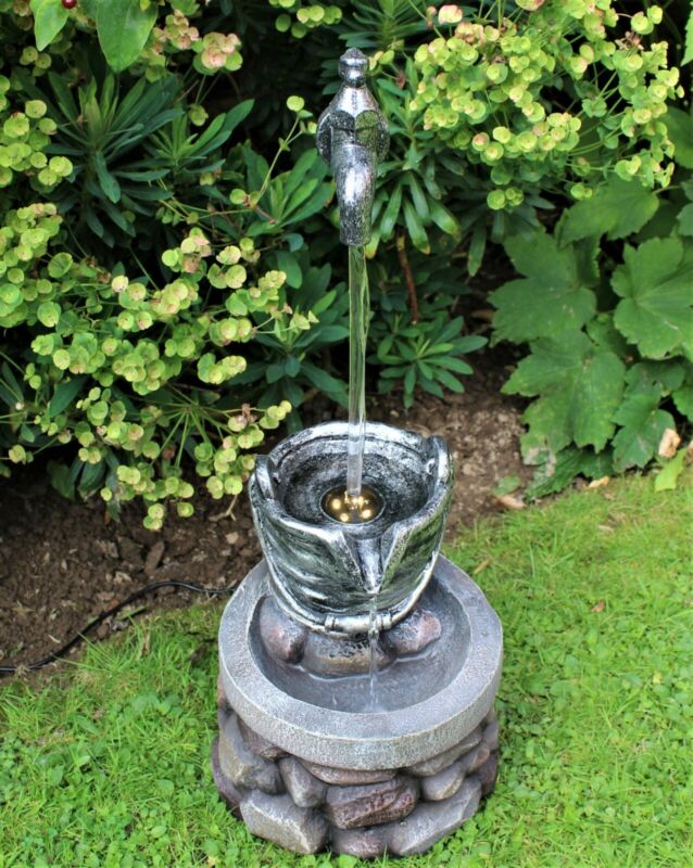 Garden Ornaments Water Feature Fountain LED Lights