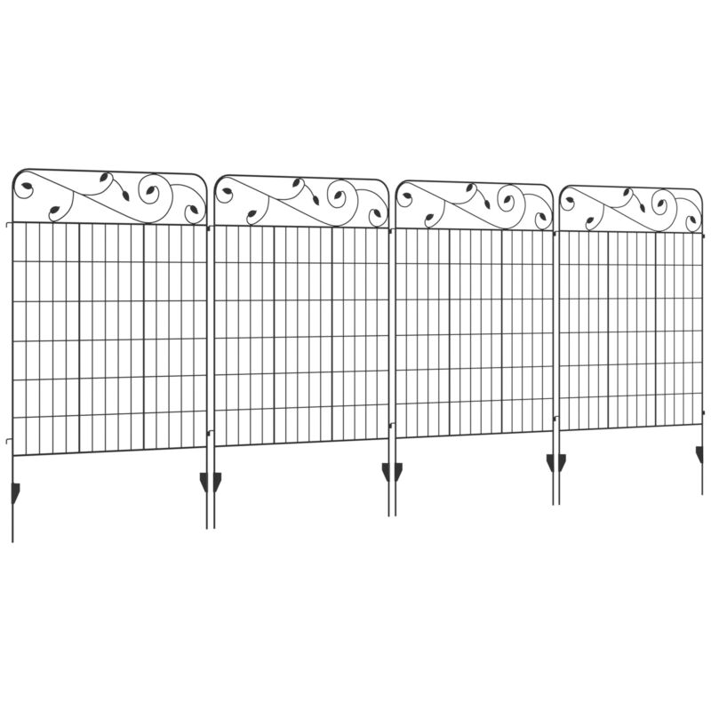 4PCs Garden Fencing Panels 43in x 11.5ft