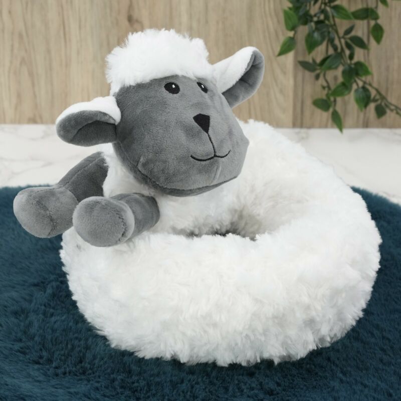 Novelty Draught Excluder Sheep Design Fabric Fleece Draft Door Stopper Cushion - Cints and Home