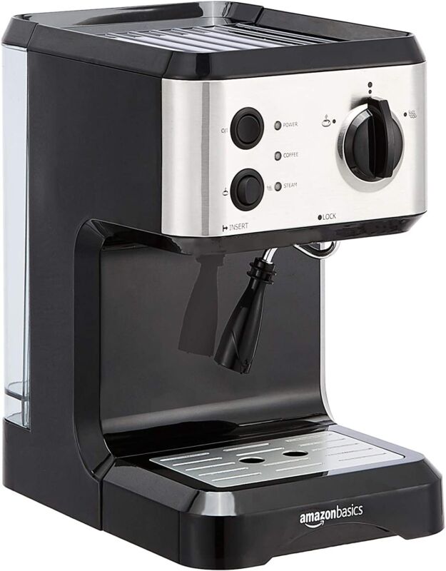 Amazon Basics 1.25L 15 Bar Espresso Coffee Maker
