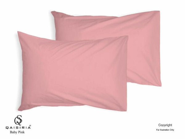 2 x Pillow Case Luxury Fine Poly cotton Housewife Pair Pack