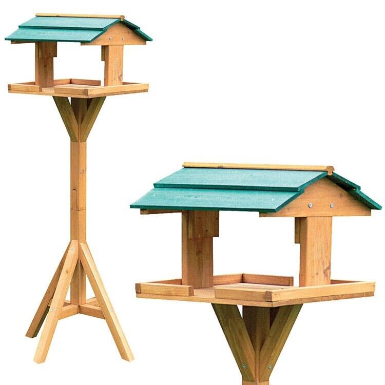 Traditional Wooden Bird Table Garden Birds Feeder