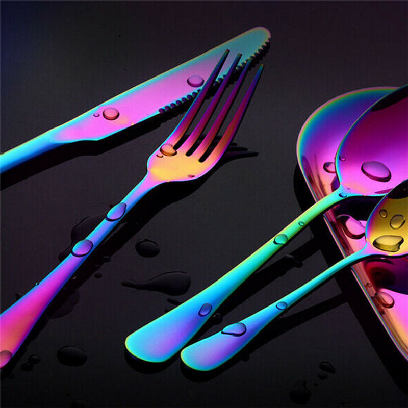 Stainless Steel Cutlery Sets Colourful