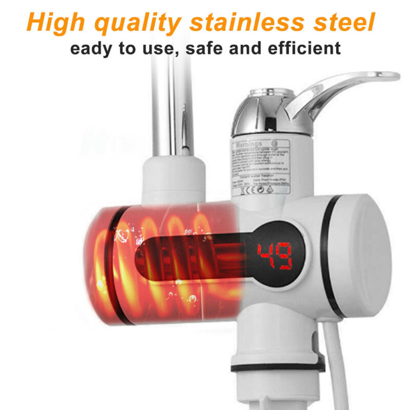 360° Kitchen Electric Heater Instant LED Faucet - Cints and Home