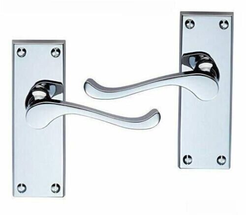 Victorian Scroll Lever Latch Polished 112 x 40mm