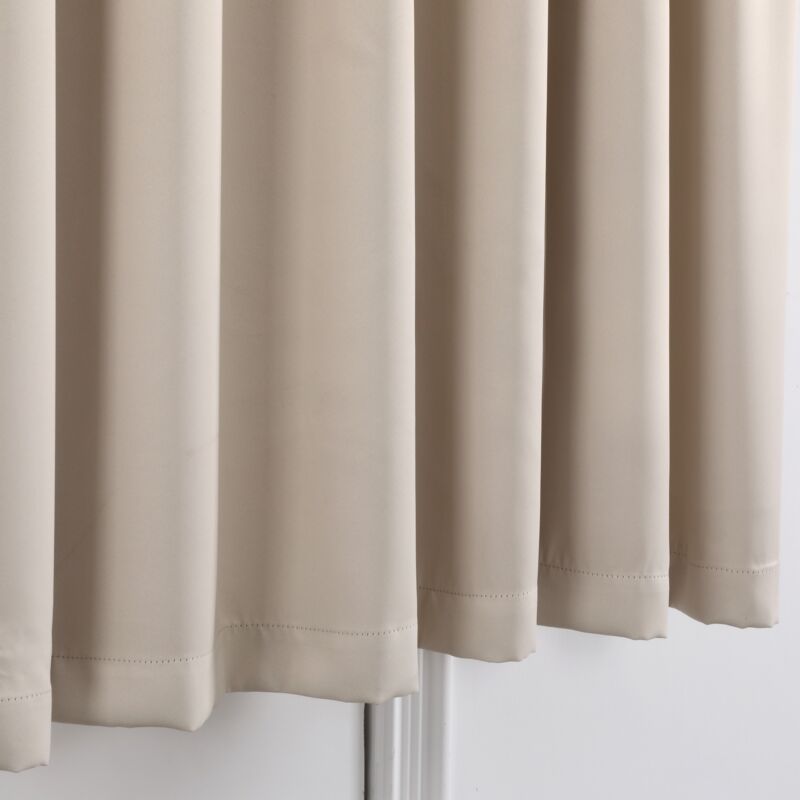 Pair Ready Made Thick Blackout Curtains Thermal Ring top
