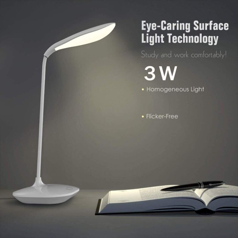 Table Bedside Reading Desk Lamp USB Rechargeable