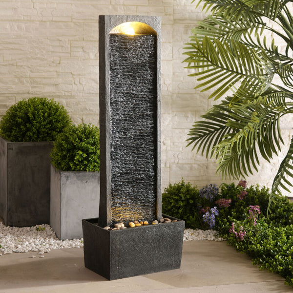 Garden water feature cascading fountain with Lights