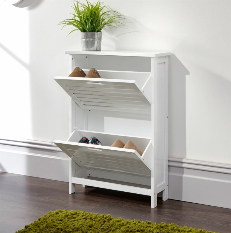TWO TIER SHOE CABINET STORAGE UNIT - Cints and Home