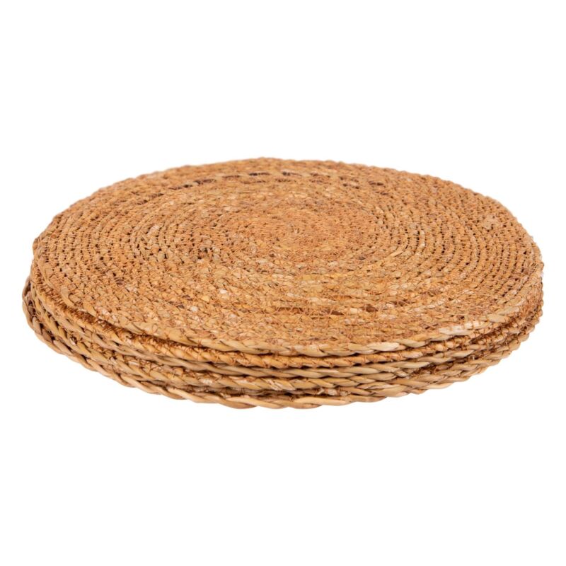 Round Straw Placemats Water Hyacinth Weave