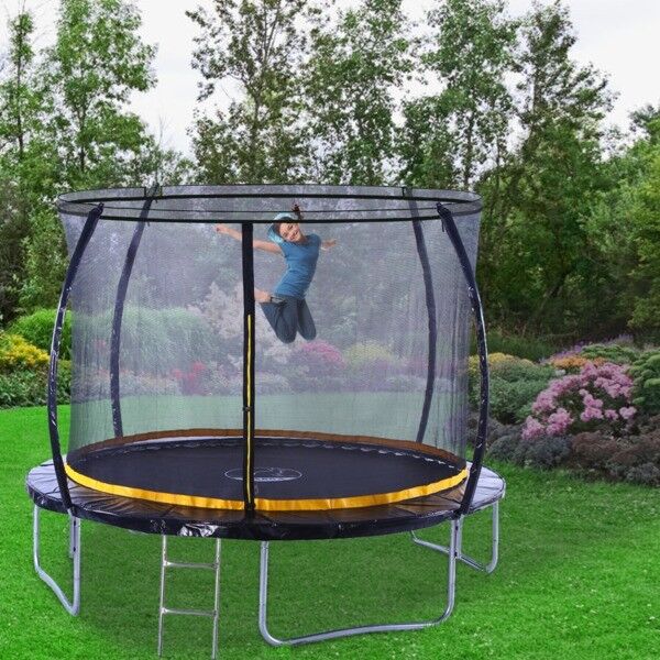 10ft Outdoor Trampoline With Enclosure, Net - Cints and Home