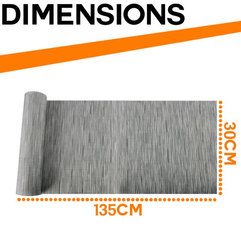 Grey PVC table mat