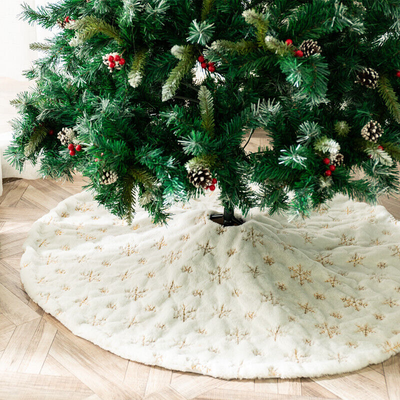 Snow Plush Christmas Tree Skirt