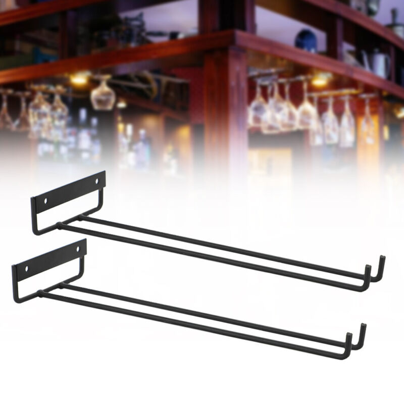 2× Cabinet and Bar Wine Glass Holder Hanging