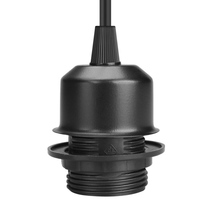 Black Pendant Light Fitting Ceiling Rose E27 Suspension - Cints and Home