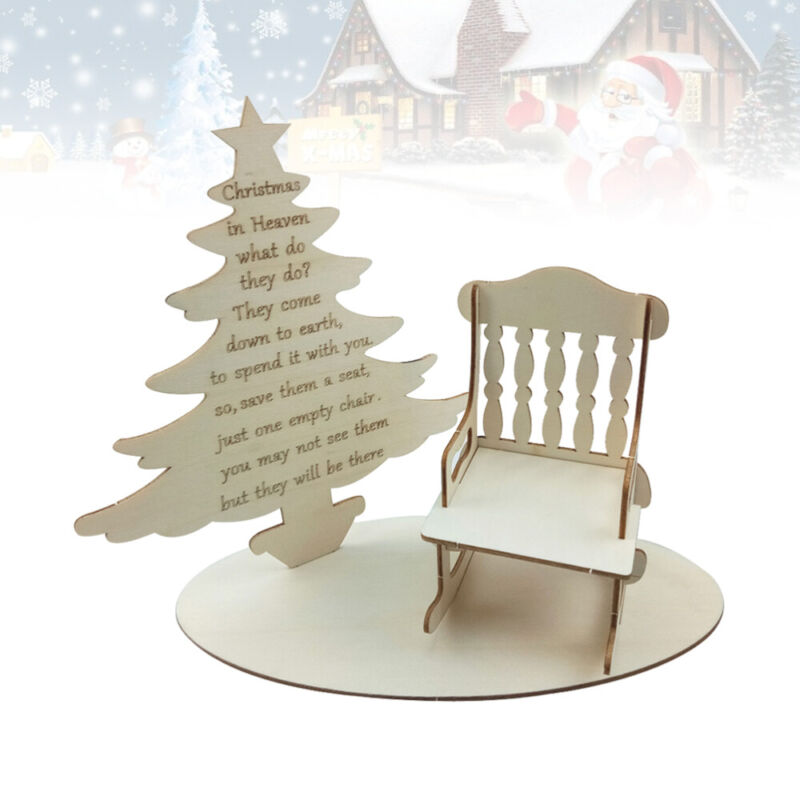 4 PCS Wooden Winter Centerpieces for Table