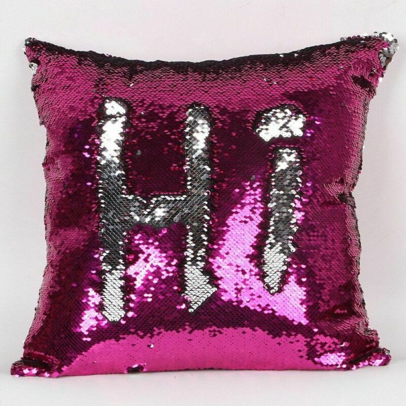 Shiny Color Change Mermaid Sequined Cushion Cover