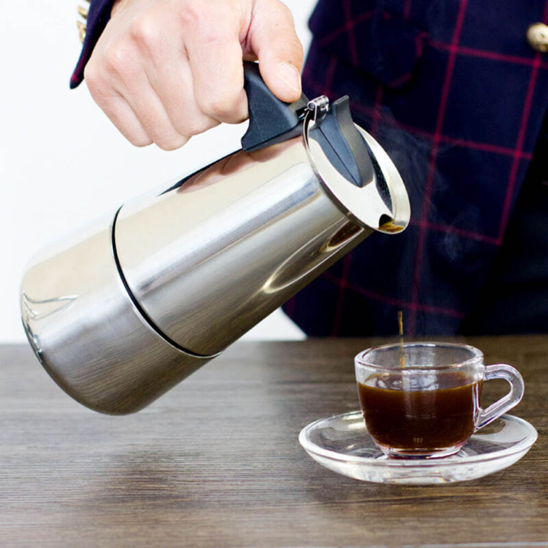 New Italian Espresso Latte Coffee Maker for 9 Cup