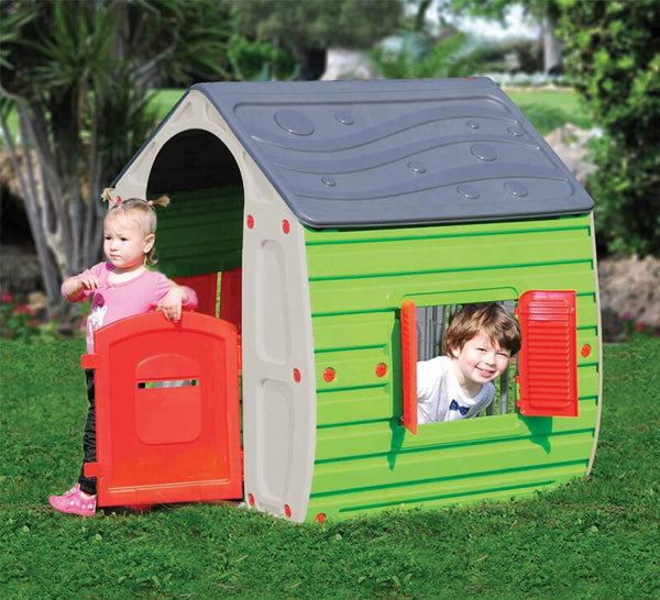CHILDREN MAGICAL PLAYHOUSE KIDS PLAYHOUSE OUTDOOR PLASTIC - Cints and Home
