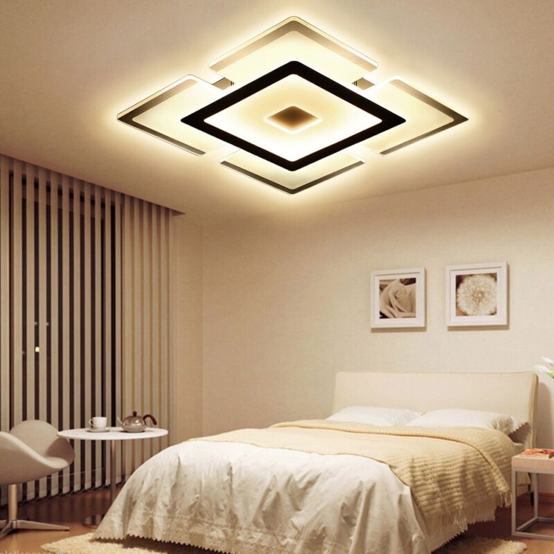 Modern LED Ceiling Lights Square Panel Down Light Bedroom