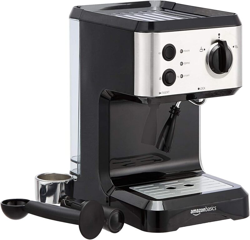 Amazon Basics 1.25L 15 Bar Espresso Coffee Maker