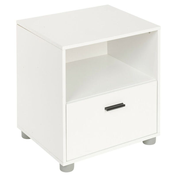 Wooden Bedside Table Cabinet white - Cints and Home